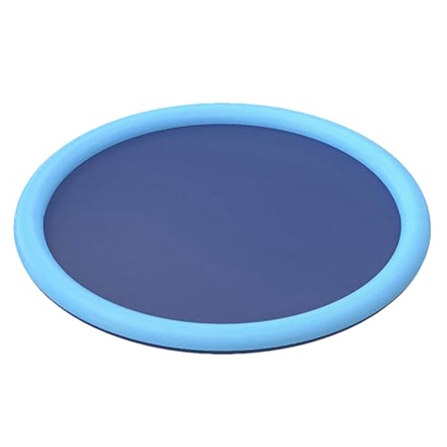 LeKing Hundebecken im Freien, Wasserspielzeug für Kinder | Blaues rutschfestes Spritzpad | Niedliche Blaue Poolmatte für draußen, Hinterhofspielzeug, rutschfest, 0,58 mm dick, von LeKing