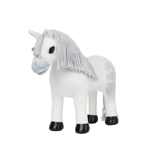 LeMieux Toy Pony – Coco Bongo Champion Show Pony – Graue geflochtene Mähne & Schwanz – Patent-Hufe – wendbarer LKW/stabile Tragetasche – ab 3 Jahren – Show Pony Weiß – Einheitsgröße von LeMieux