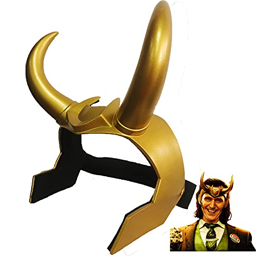 LePyCos Loki Helm mit Hörnern Loki Serie Krone Maske Cosplay Halloween Party Kostüm Karneval Maskerade Requisiten (PVC) von LePyCos