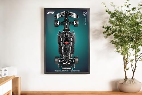 LeWall Display Wallboard für LEGO Technic Mercedes-AMG F1 W14 E Performance Rennwagen 42171 - Premium Formel 1 Wandhalterung für erwachsene Sammler, perfekt für LEGO Enthusiasten (Kein Auto enthalten) von LeWall