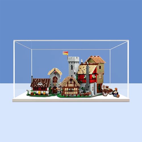 Vitrine aus Acryl für Le-Go 10332 Medieval Town Square Modell – robuster Schutz für Ihr Sammlerstück (Modell nicht im Lieferumfang enthalten), Option A von LeafLane