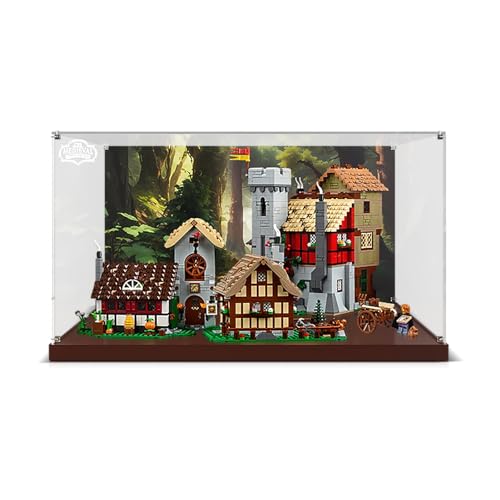 Vitrine aus Acryl für Le-Go 10332 Medieval Town Square Modell – robuster Schutz für Ihr Sammlerstück (Modell nicht im Lieferumfang enthalten), Option A von LeafLane