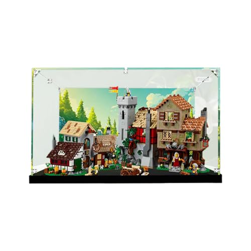 Vitrine aus Acryl für Le-Go 10332 Medieval Town Square Modell – robuster Schutz für Ihr Sammlerstück (Modell nicht im Lieferumfang enthalten), Option B von LeafLane