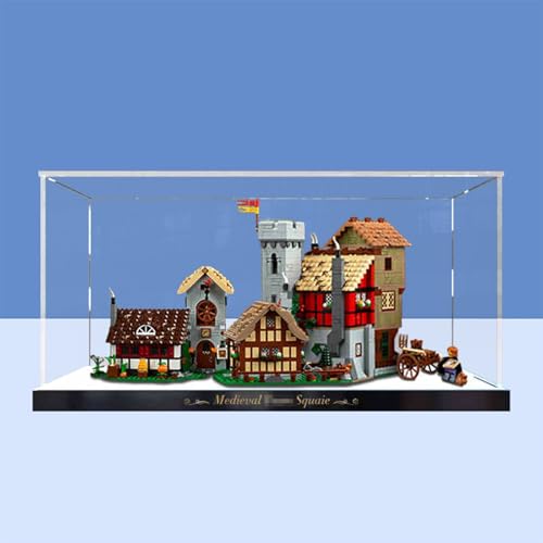 Vitrine aus Acryl für Le-Go 10332 Medieval Town Square Modell – robuster Schutz für Ihr Sammlerstück (Modell nicht im Lieferumfang enthalten), Option C von LeafLane