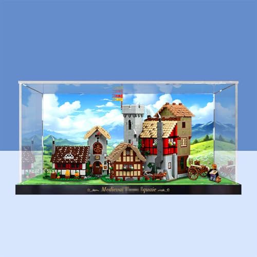 Vitrine aus Acryl für Le-Go 10332 Medieval Town Square Modell – robuster Schutz für Ihr Sammlerstück (Modell nicht im Lieferumfang enthalten), Option E von LeafLane