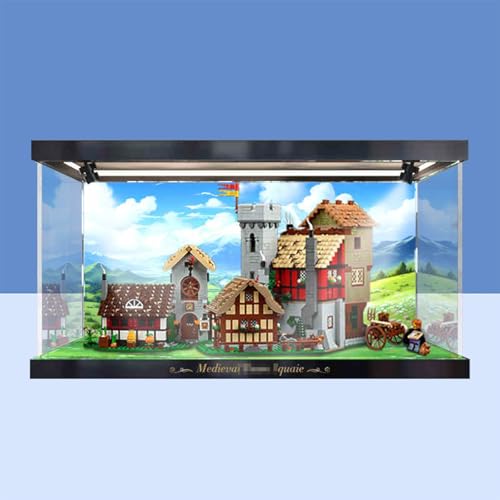 Vitrine aus Acryl für Le-Go 10332 Medieval Town Square Modell – robuster Schutz für Ihr Sammlerstück (Modell nicht im Lieferumfang enthalten), Option F von LeafLane