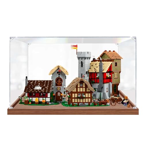 Vitrine aus Acryl für Le-go 10332 Medieval Town Square Modell – robuster Schutz für Ihr Sammlerstück (Modell nicht im Lieferumfang enthalten), A-2 mm von LeafLane