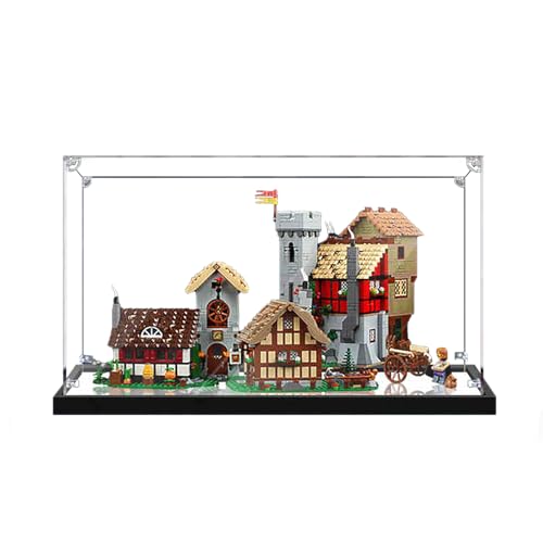 Vitrine aus Acryl für Le-go 10332 Medieval Town Square Modell – robuster Schutz für Ihr Sammlerstück (Modell nicht im Lieferumfang enthalten), Spiegel, 3 mm von LeafLane