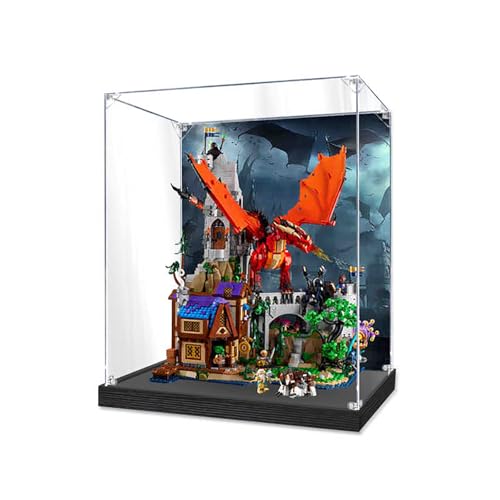 Vitrine aus Acryl für Le-go 21348 – für Dungeons & Dragons: Red Dragon's Tale – robuster Schutz für Ihr Sammlerstück (Modell nicht im Lieferumfang enthalten), Hintergrund von LeafLane