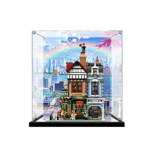 Vitrine aus Acryl für Lego 10350 Tudor Corner Modell (ohne Ziegelmodell), Mirror-Background von LeafLane