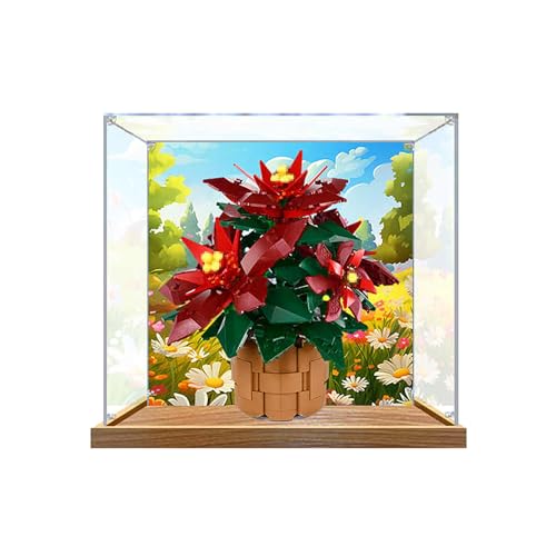 Vitrine aus Acryl für Lego 10370 Poinsettia Modell – robuster Schutz für Ihr Sammlerstück (Modell nicht im Lieferumfang enthalten), Hintergrund von LeafLane