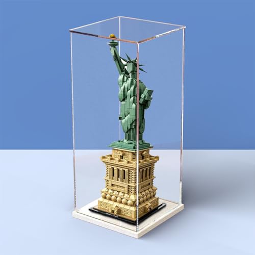 Vitrine aus Acryl für Lego 21042 Statue of Liberty, robuster Schutz für Ihr Sammlerstück (Modell nicht im Lieferumfang enthalten), Option A von LeafLane