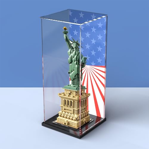 Vitrine aus Acryl für Lego 21042 Statue of Liberty, robuster Schutz für Ihr Sammlerstück (Modell nicht im Lieferumfang enthalten), Option C von LeafLane