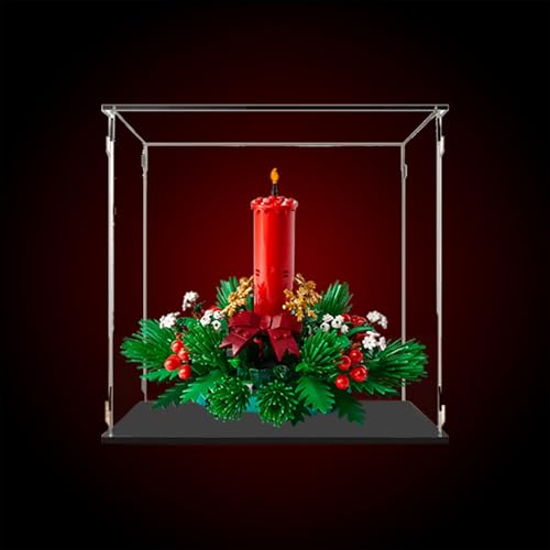 Vitrine aus Acryl für Lego 40743 Weihnachts-Tischdekoration – robuster Schutz für Ihr Sammlerstück (Modell nicht im Lieferumfang enthalten), Basic von LeafLane