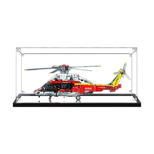 Vitrine aus Acryl für Lego 42175 Rescue Helikopter, robuster Schutz für Ihr Sammlerstück (Modell nicht im Lieferumfang enthalten), Spiegel, 3 mm von LeafLane