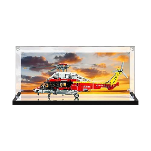 Vitrine aus Acryl für Lego 42175 Rescue Helikopter Modell – robuster Schutz für Ihr Sammlerstück (Modell nicht im Lieferumfang enthalten), Mirror-Background von LeafLane