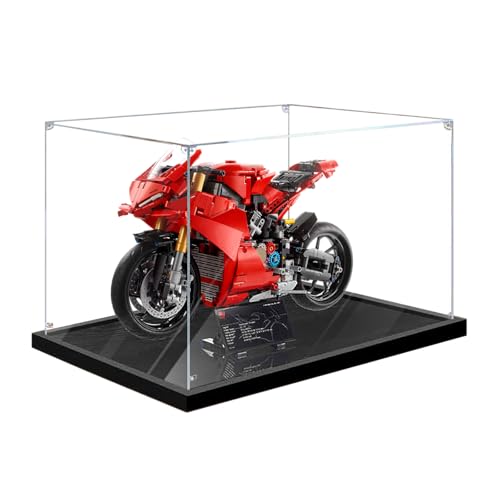 Vitrine aus Acryl für Lego 42202 Motorrad-Modell (ohne Bausteinmodell), 3 mm von LeafLane