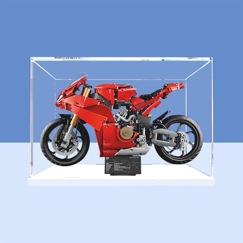 Vitrine aus Acryl für Lego 42202 Motorrad-Modell (ohne Bausteinmodell), Option A von LeafLane