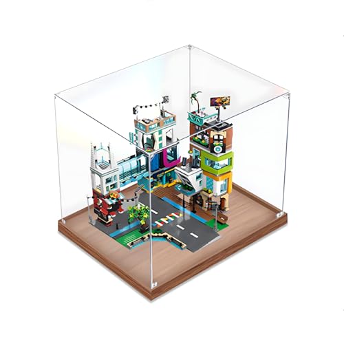 Vitrine aus Acryl für Lego 60380 Downtown Modell (ohne Ziegelmodell), B-3 mm von LeafLane