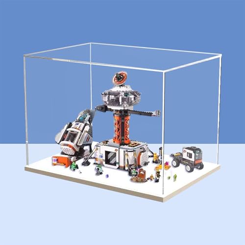 Vitrine aus Acryl für Lego 60434 Space Base und Rocket Launchpad, Modell (ohne Ziegelmodell), Option A von LeafLane