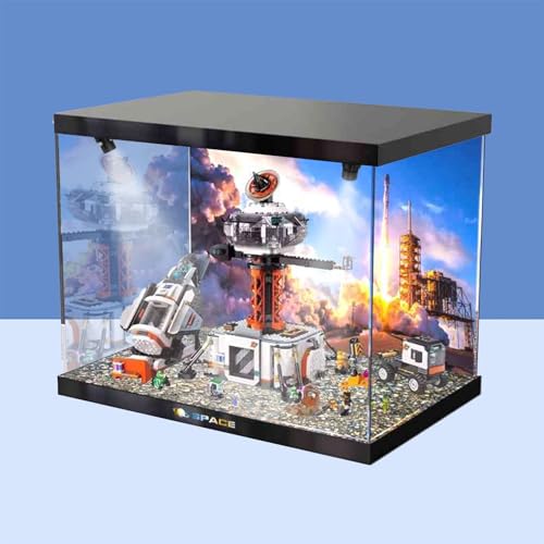 Vitrine aus Acryl für Lego 60434 Space Base und Rocket Launchpad, Modell (ohne Ziegelmodell), Option F von LeafLane