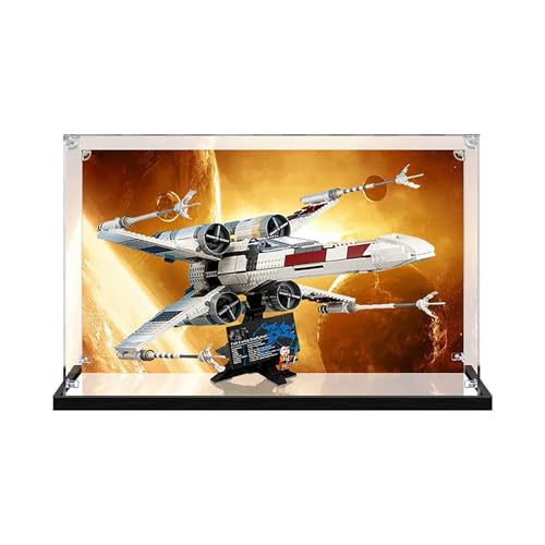 Vitrine aus Acryl für Lego 75355 X-Wing Starfighter Modell – robuster Schutz für Ihr Sammlerstück (Modell nicht im Lieferumfang enthalten), Mirror-Background von LeafLane