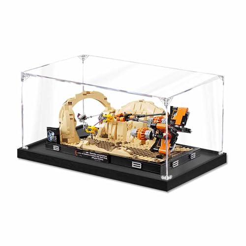 Vitrine aus Acryl für Lego 75380 Mos Espa Podrac Diorama Modell – robuster Schutz für Ihr Sammlerstück (Modell nicht im Lieferumfang enthalten), A-2 mm von LeafLane