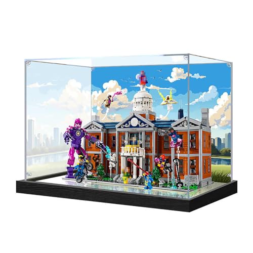 Vitrine aus Acryl für Lego 76294 The X-Mansion Modell – robuster Schutz für Ihr Sammlerstück (Modell nicht im Lieferumfang enthalten), Spiegel-Hintergrund von LeafLane