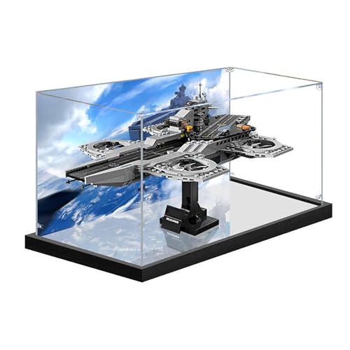 Vitrine aus Acryl für Lego 76295 The Aveng-ers Helicarrier, robuster Schutz für Ihr Sammlerstück (Modell nicht im Lieferumfang enthalten), Spiegel von LeafLane