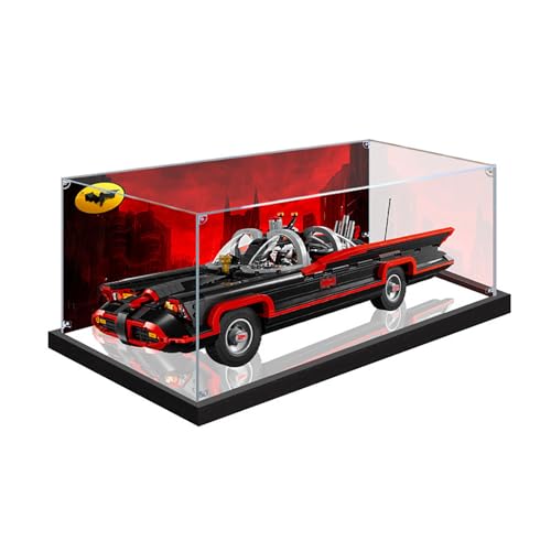 Vitrine aus Acryl für Lego 76328 The Classic TV Series Bat-Mobile Modell – robuster Schutz für Ihr Sammlerstück (Modell nicht im Lieferumfang enthalten), Spiegel von LeafLane