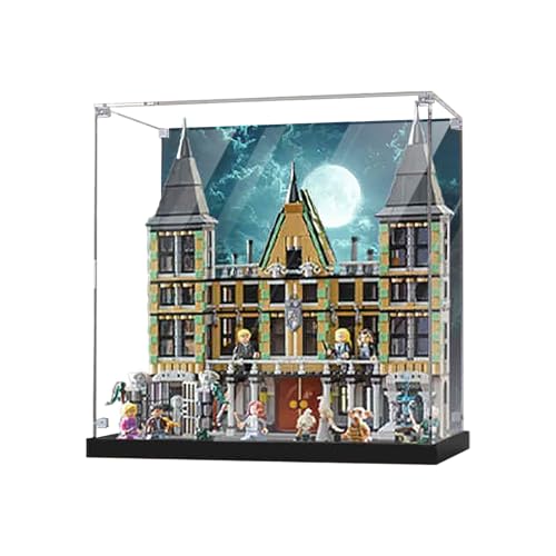 Vitrine aus Acryl für Lego 76453 – kompatibel mit dem Herrenhaus der Malfoy Modell (ohne Le-GO-Bausteine), Hintergrund von LeafLane