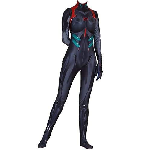 Ayanami Rei Cosplay Bodysuit Zentai Kostüm Schwarz (XL) von Leaffly