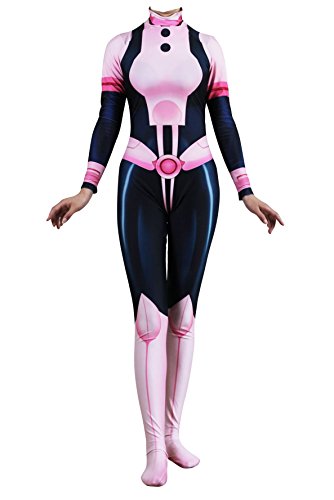 Damen Cosplay Ochaco Uraraka Hero Zentai Bodysuit Kostüm (M) von Leaffly