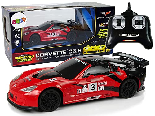 Sportwagen R/C 1:24 Corvette C6.R Rot 2.4 G Lights von Lean Toys