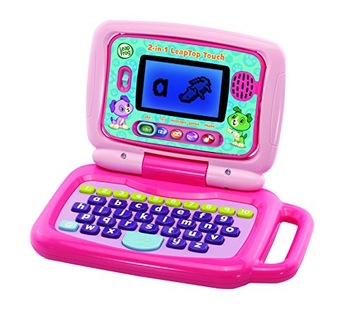 LeapFrog 2 in 1 LeapTop Touch Laptop, Pink, Learning Tablet for Kids with 10 Modes of Play, Kids Laptop with Letters, Numbers, Vocabulary and Animals, Learning Toy Laptop for Kids Ages 2 Years + von LeapFrog