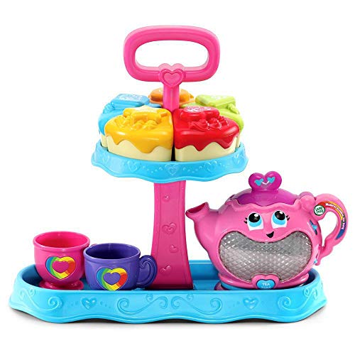 LeapFrog 603203 Musical Rainbow Party Learning Toy and Pretend Play Educational Tea Set for Children with Shape Sorter, Lights and Songs, Multi-Colour von LeapFrog