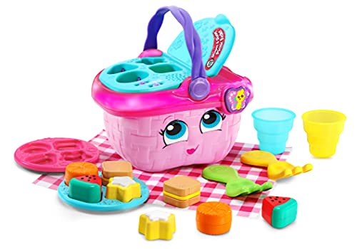 LeapFrog 603603 Shapes & Sharing Picnic Basket Baby Toy Educational and Interactive 16 Pieces for Creative and Learning Play For Boys & Girls 6 months, 1,2,3 Year Olds, Pink, One Size von LeapFrog