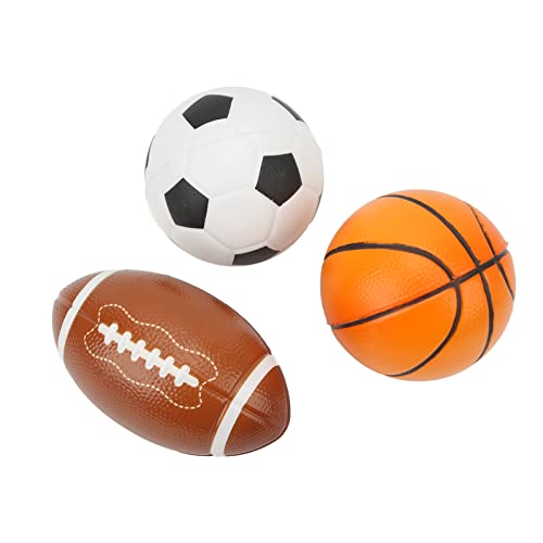 Leapiture Sportbälle-Set, Basketball-Fußball, Spielplatzball, Wettkampf-Rugbyball, Fußball-Basketball-Set für Kleinkinder über 3 Jahren von Leapiture