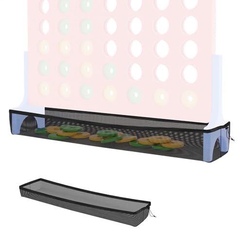 4 in Folge Connect Game Mesh Net, Mesh Net, Großes Sammelnetz für Chips von Vier gewinnt. Netztasche mit verstellbarem Riemen zum Auffangen heruntergefallener Ringe, kein Aufheben verstreuter Münzen n von LearnLyrics