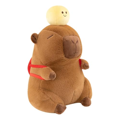 Capybara-Plüschtier, Capybara-Plüschtier, niedlich, aus Plüsch, Capybara, Plüschtier, niedlich, 33,78 cm (13,78 Zoll), Rucksack von LearnLyrics