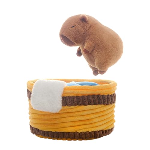 Capybara Plüschtiere – Plüschtiere Capybara, niedliches flauschiges Tier, weiches Kissen für Erwachsene, Geburtstag, Valentinstag, Badespielzeug 9 von LearnLyrics