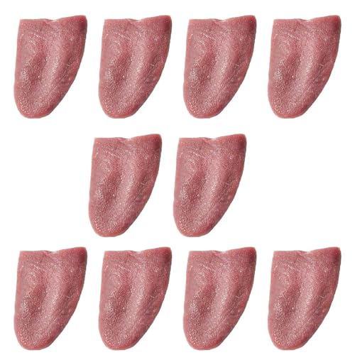 Falsche Zunge | Halloween falsche Zunge, 10 Stück Zubehör Horritische Magie Streiche für Karneval Bühne Komödie Performance Falsche Zunge | Halloween falsche Zunge, 10 Stück Zubehör Horritische Magie Streiche für Karneval Bühne Komödie Performance von LearnLyrics