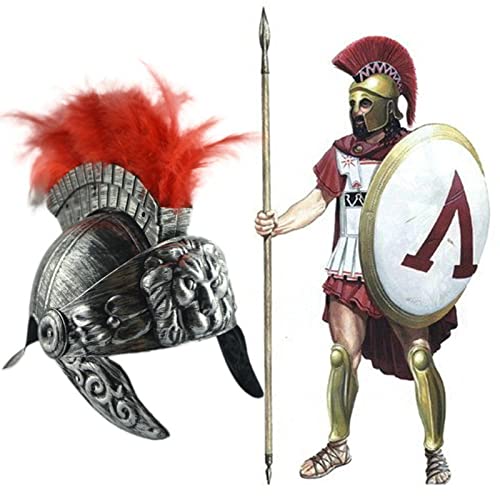 Gladiator-Helme - Vintage Soldaten Kopfbedeckungen, Römische Krieger Helme | Gladiatorhelme mit Seitenschutz, Retro Krieger Ritter Kostüm, Zubehör Authentient von LearnLyrics