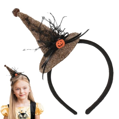 Halloween Kostüm Hut, Halloween Stirnband, Vintage Hexenhut Stirnband, eleganter Spinnennetz für Hexenhut Cosplay Maskerade Bühnenaufführung von LearnLyrics