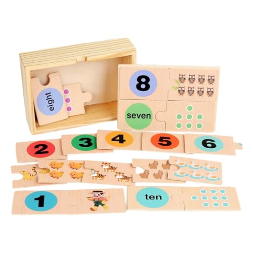 Holzpuzzle Für Kleinkinder 3-5 Jahre,Holz Lernspielzeug Zahlen Puzzle - Interaktive Vorschule Lernaktivitäten Für Kindergarten Kinder Mädchen Holzpuzzle Für Kleinkinder 3-5 Jahre,Holz Lernspielzeug Zahlen Puzzle - Interaktive Vorschule Lernaktivitäten Für Kindergarten Kinder Mädchen von LearnLyrics