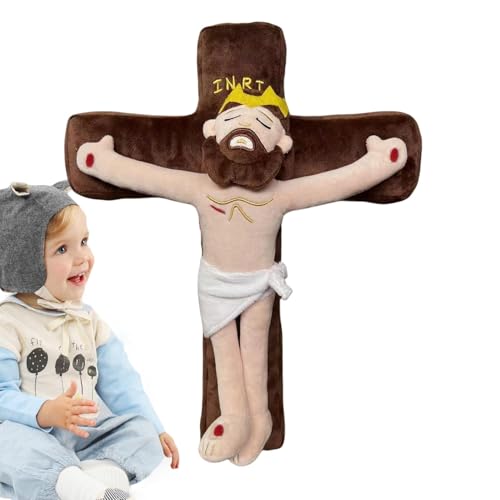 Jesus-Puppe aus Plüsch, Jesus-Plüschspielzeug, Jesus-Cartoon-Spielzeug aus Plüsch | niedliche und lustige Kissendekoration für Sofa, Wohnzimmer, Spielzimmer und Kinderzimmer. von LearnLyrics