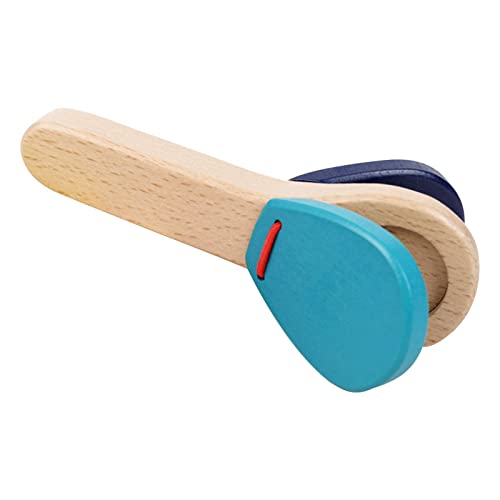 Kastagnetten Klöppel mit Langem Griff Kinder Holzklappe Pädagogische Musikalische Percussion Spielzeug, Hand Percussion Musikinstrument Spielzeug Ringbretter Noisemaker Krokodile , and Klöppel Krachma von LearnLyrics