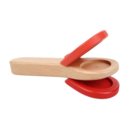 Kastagnettenklöppel Aus Holz, Griff Klatschendes Kastagnettenbrett | Holzklöppel Frühes Pädagogisches Kindergeschenk | Infant Handle Clapping Kastagnetten Board Percussion Musikinstrumente Spielzeug von LearnLyrics