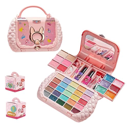 Kinder Spielen Make-up,Mädchen Spielen Make-up,Waschbares Kinderspiel-Make-up-Set für Mädchen - Kinder-Make-up-Sets für Mädchen von 7–14 Jahren, Prinzessinnen-Spielzeug-Kosmetikset mit von LearnLyrics