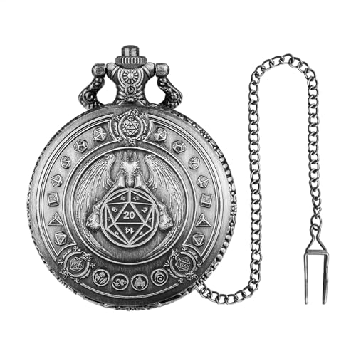 Kleine Metalldice Pocket Watch – Pocket Watch Dice – Dice Retro Board Board Game Dice Set, Retro Metall Dice Set für Rollenspiele und Tischspiele, Würfelspiel aus Polyéd von LearnLyrics